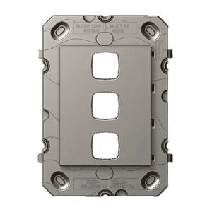 Arteor Cover Plate Grid 3 Gang Magnesium