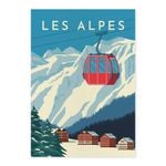 Travel Poster - Les Alpes A1 Poster Print