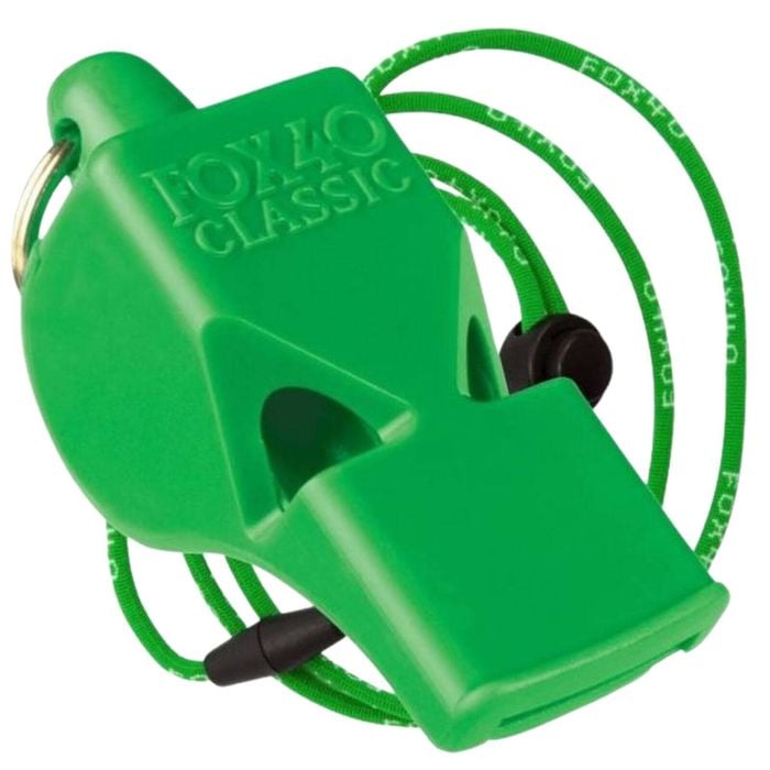 Fox 40 Classic Safety Whistle with Lanyard Neon Green