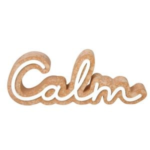 Maine & Crawford 25x10cm MDF Calm Plaque - White/Natural