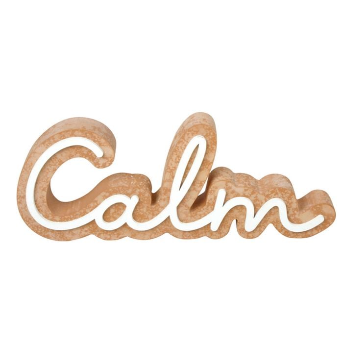 Maine & Crawford 25x10cm MDF Calm Plaque - White/Natural