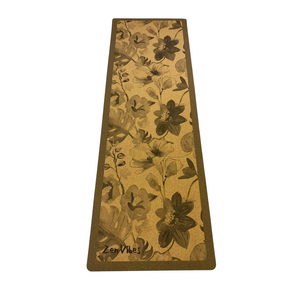 Zenvibes Comfort Cork Yoga Mat 5mm - Monochrome Botanicals