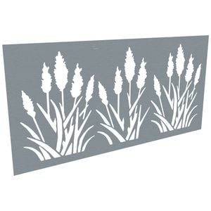 ProtectorAl 300 - 1200 x 1201 - 2400m Silver Brushed / Gloss White Bullrush Unframed Composite Decorative Panel