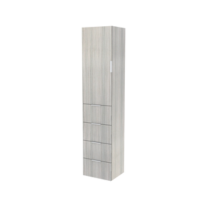 Lugna 2048 x 450 x 380mm Mist 3 Shelf 4 Drawers Left Hinged Door Storage Cabinet