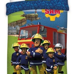 Fireman Sam Firefighter Cotton Quilt Cover Set - Single Bed