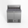 Fed-x Two Door Salad Prep Fridge With Marble Top  - Salad Bar Fridges (xgns900e)