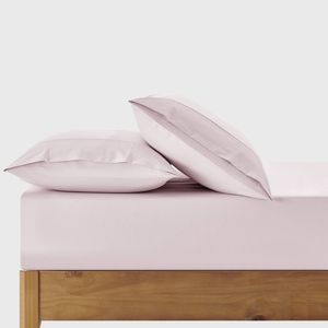 Dreamaker 400TC Premium Cotton Sateen Fitted Sheet Set Petal King Single Bed