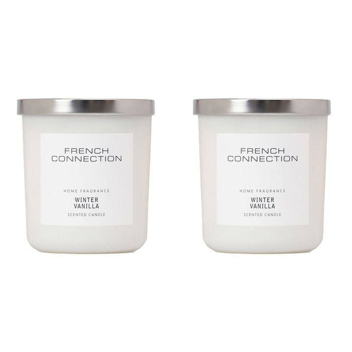 2PK French Connection Winter Vanilla 2 Wick 30hr Medium Candle 251g