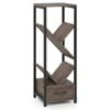 Costway 4-tier Standing Tree Bookshelf Metal Frame Display Shelf
