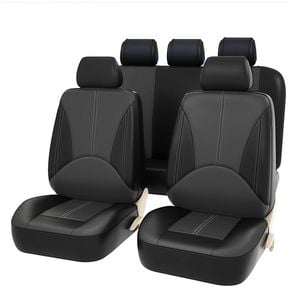 Catzon Full Set Leather Car Seat Covers Fit For Most Sedans Suvs Pickup Trucks-gray