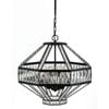 Telbix Oiled Bronze/Clear Crystal Zofio 5 Light Pendant