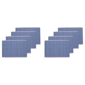 2x 4pc Porto Lola Polycotton Ribbed Placemats Set 33x45cm Lilac