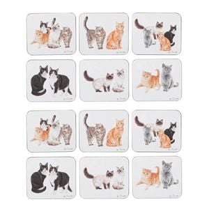 2x 6pc Ashdene Purrrfect Moments Coaster Square 11x9cm