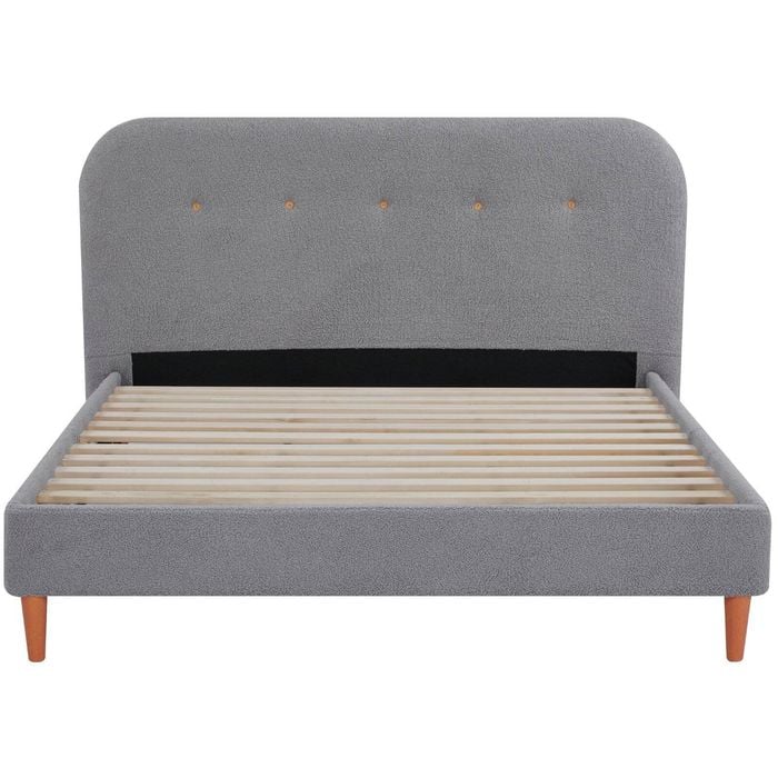 Venus Queen Boucle Bed Frame - Light Grey