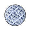 Tokyo Design Plate Porcelain Blue Wave Pattern Microwave Dishwasher Safe 22cm