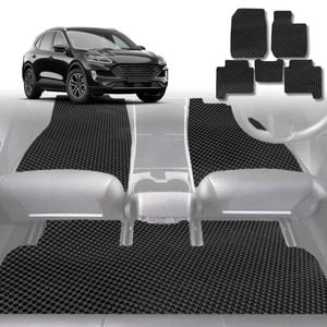 6D Diamond Car Floor Mats for Ford Escape 2020-Current-Full Set-Black-Outback GT