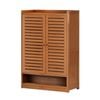 Lauft Shoes Cabinet Storage Rack Louvered Door 5 Tier Shelves Shoe Rack Organise