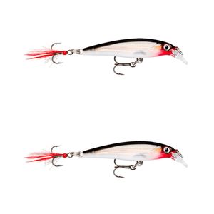 2x Rapala 6cm X Rap Jerkbait/Slashbait Hard Body Fishing Lures - Silver