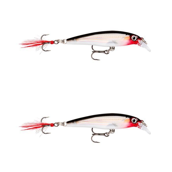 2x Rapala 6cm X Rap Jerkbait/Slashbait Hard Body Fishing Lures - Silver