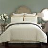 CottonMore 100% Cotton 300TC Plain Cream Quilt Cover Set - Double