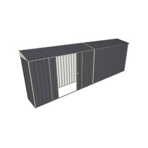 Build-a-Shed 0.8 x 6 x 2m Skillion Shed with Double Sliding Side Doors - Grey