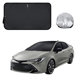 Front Windscreen Sun Shade for Toyota Corolla 2019 - Current Sedan - Standard 150 x 85 cm - Black