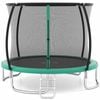 Costway 12FT Outdoor Trampoline Enclosure Net Steel Frame Round Rebounder Green