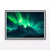 Green Lights over the Mountains  Print 100% Australian Made 120x90cm  (Poster)