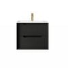 Attica Baia 600mm Black Oak Vanity With Ceramic Top