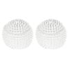 2PK Belle Polyresin Decorative Spike Bowl Small 12x12cm - White