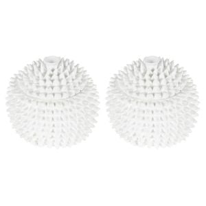 2PK Belle Polyresin Decorative Spike Bowl Small 12x12cm - White