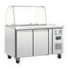 Polar U-series Double Door Refrigerated Gastronorm Saladette Counter - Ct393-a