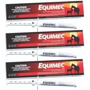 3 x Equimec Broadspectrum Wormer Parasite Control Horse Summer Sore 6.42g