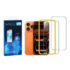 Nuglas Tempered Glass Screen Protector for iPhone 16 Pro Max with Applicator - Pack of 2