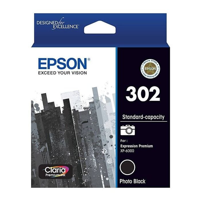 Epson Epson 302 Photo Black Ink Cartridge Toner C13T01W192 Genuine Original