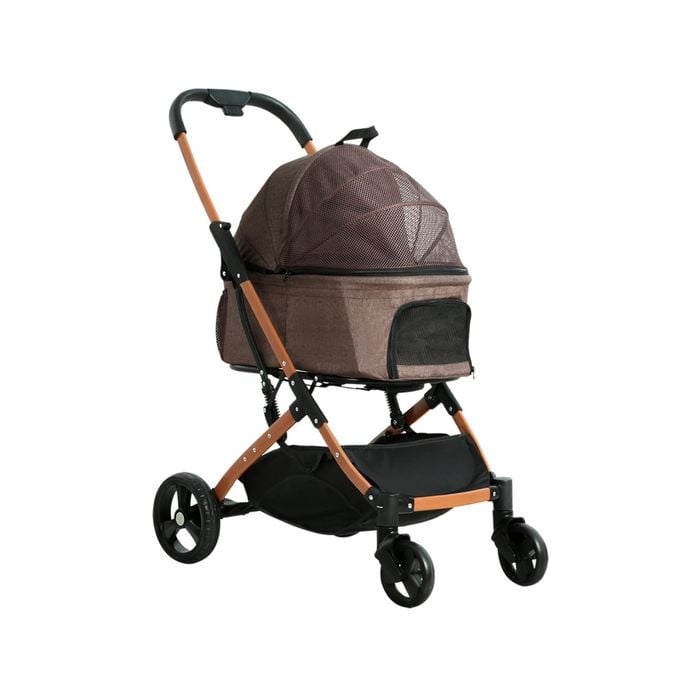 i.Pet Pet Stroller Dog Pram Large Cat Carrier Travel Foldable 4 Wheels Pushchair Double