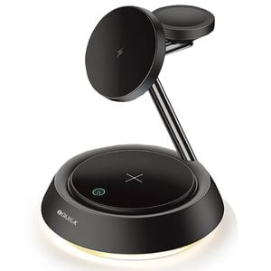 iQuick Multi Function Wireless Charger with LED Ambient Light - Black
