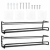 Provecta 4pcs Wall Mount Spice Rack Set Carbon Steel With Adhesives & Screws Black