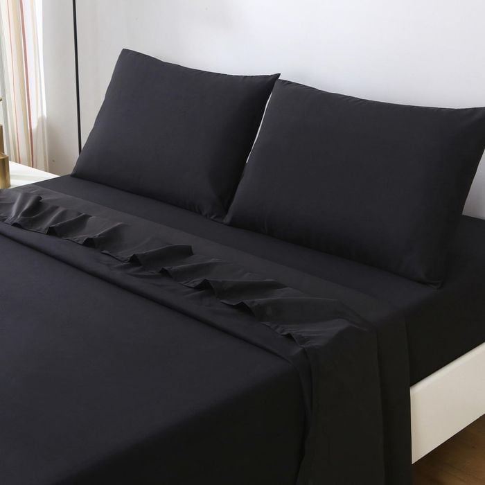 LINENOVA Microfiber Soft 1200TC Sheet Set - Black Queen