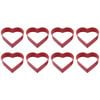 8PK R&M Heart Cookie Cutter Polyresin Coated Steel 8cm - Red