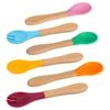 Tiny Dining 6pc Bamboo Baby Weaning Forks Set with Silicone Tip