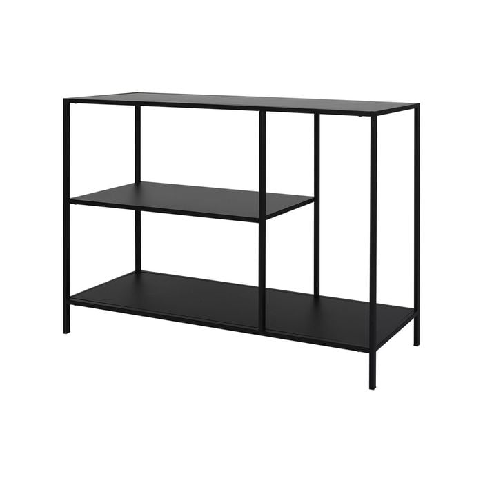3 Tier Console Table Office Furniture Desk Display Shelf Black Type 2