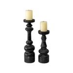 43cm Black & Bold Pillar Candle Holder - Large