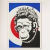 Galrie Banksy Monkey Queen Art Print Iconic 2003 Masterpiece, Wood Frame, A3 30 x 42cm (12 x 16inch)