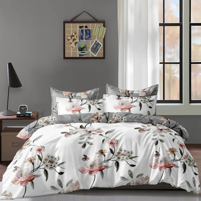 Dreamfields King Single Shadow Bloom Quilt Doona Duvet Cover Set