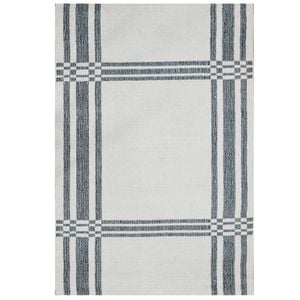 Handwoven Woolen Rug-Bushra 6323-Ivory/Charcoal-160x230cm