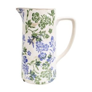 Lvd Large Botanical Ceramic Floral Jug Home/kitchen Decor Green/blue