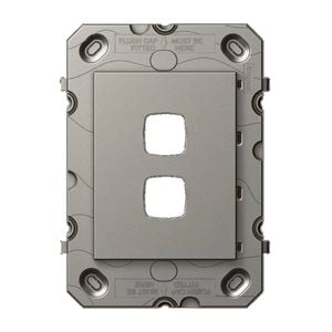 Arteor Cover Plate Grid 2 Gang Magnesium