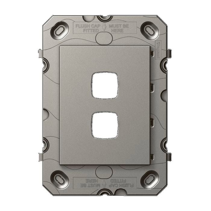 Arteor Cover Plate Grid 2 Gang Magnesium