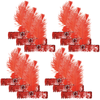 12x 1920s FLAPPER HEADBAND Headpiece Feather Sequin Charleston Gatsby Party BULK Red